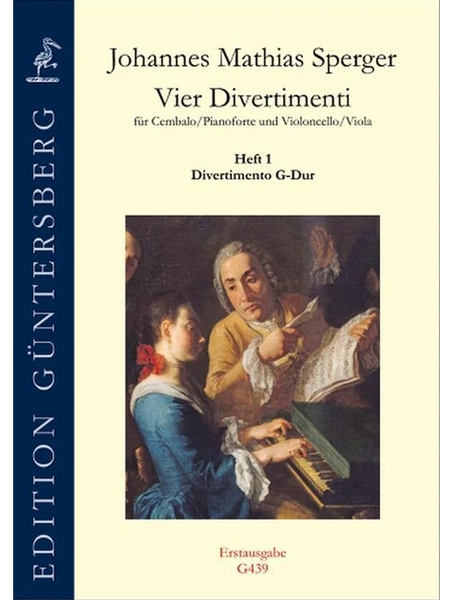 Vier Divertimenti - Heft 1, Divertimento G-Dur : Für Cembalo/Fortepiano und Violoncello/Viola.