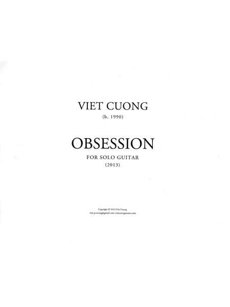 Obsession : For Solo Guitar (2013).