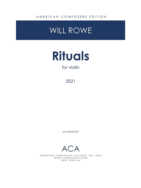 Rituals : For Violin (2021).