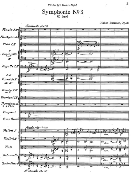 Symphony No. 3 In C Major, Op. 21.