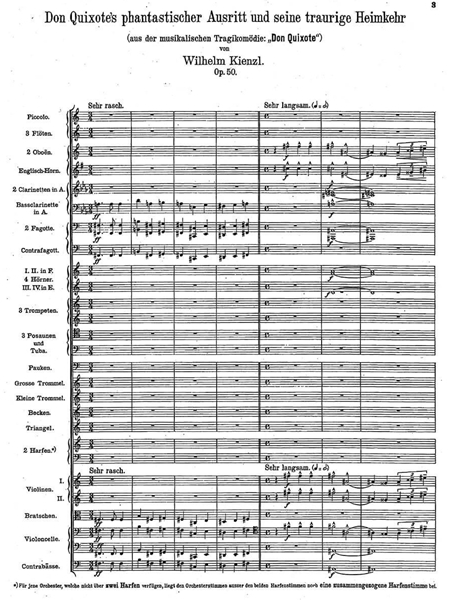 Don Quixote's Phantastischer Ausritt und Seine Traurige Heimkehr : Für Orchester.