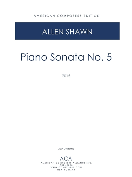 Piano Sonata No. 5 (2015).