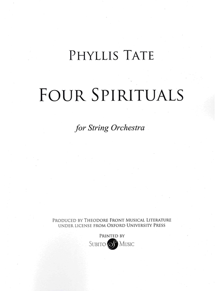 Four Spirituals : For String Orchestra.
