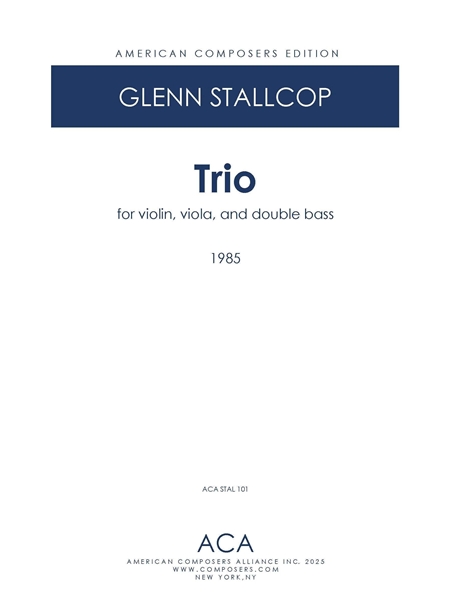Trio : For Violin, Viola and Double Bass (1985).