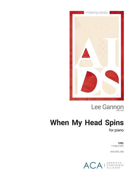 When My Head Spins : For Piano (1995).