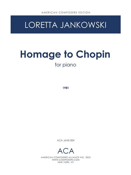 Homage To Chopin : For Piano (1981).