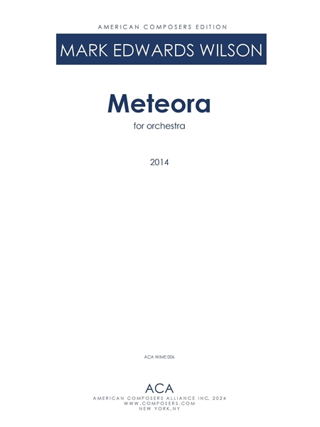 Meteora : For Orchestra (2014).