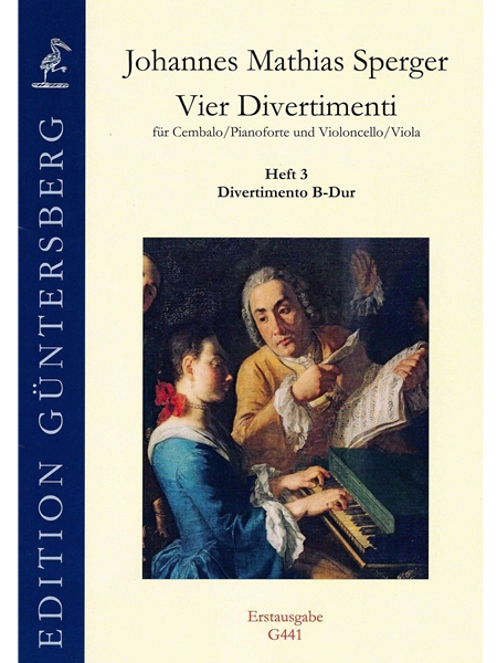 Vier Divertimenti - Heft 3, Divertimento B-Dur : Für Cembalo/Fortepiano und Violoncello/Viola.