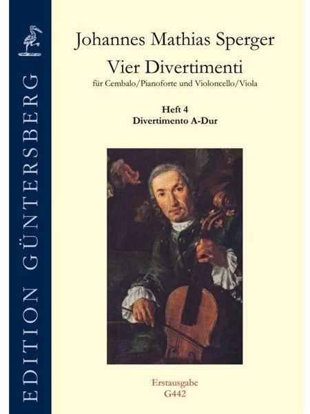 Vier Divertimenti - Heft 4, Divertimento A-Dur : Für Cembalo/Fortepiano und Violoncello/Viola.