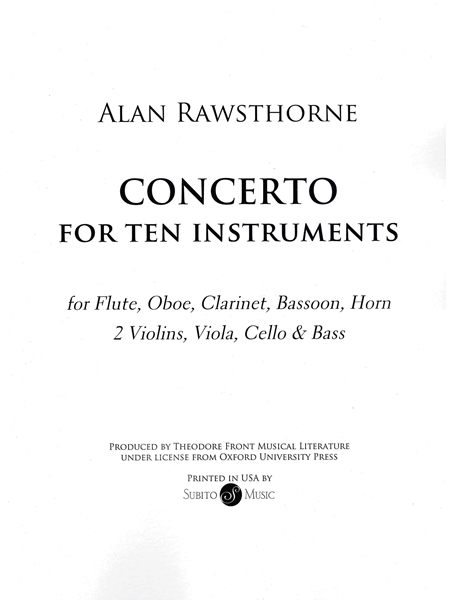 Concerto : For Ten Instruments.