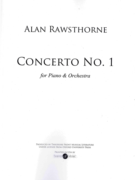 Concerto No. 1 : For Piano and Orchestra.