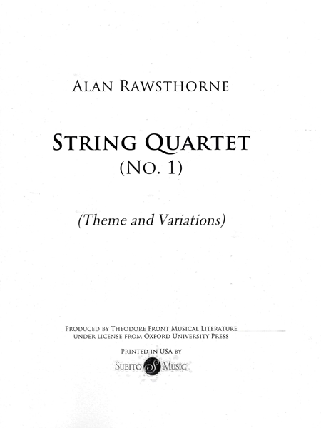 String Quartet (Theme and Variations).