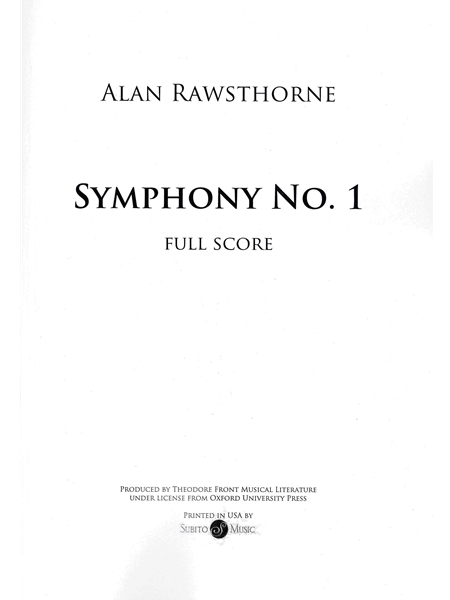 Symphony No. 1 : For Orchestra.