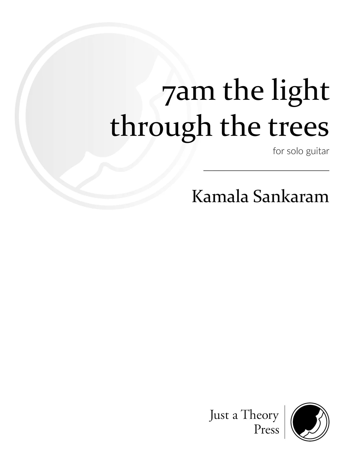 7am The Light Through The Trees : For Solo Guitar.