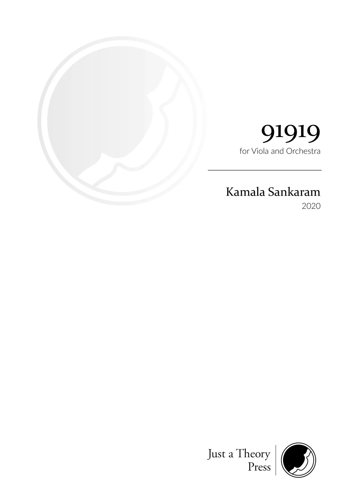 91919 : For Viola and Orchestra (2020).