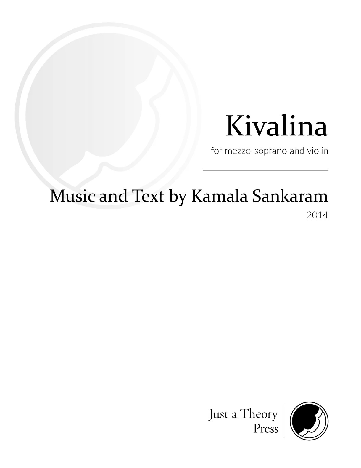 Kivalina : For Mezzo-Soprano and Violin (2014).