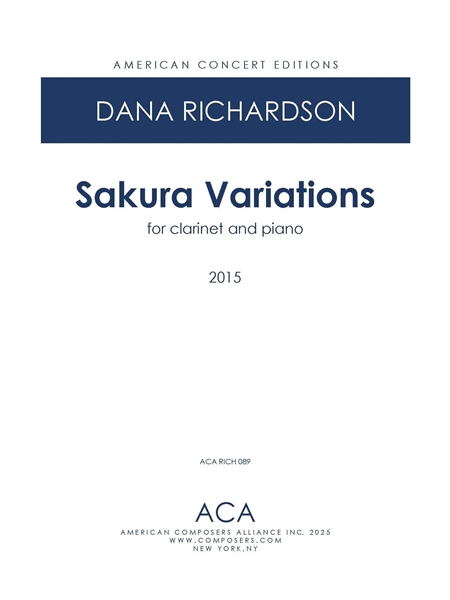 Sakura Variations : For Clarinet In B Flat and Piano (2015).