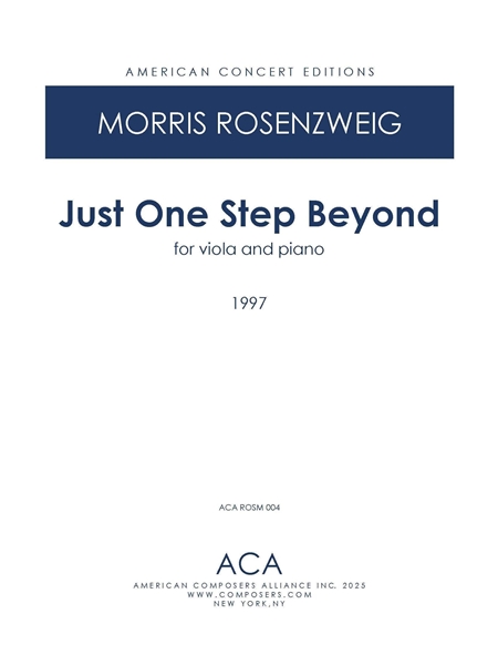 Just One Step Beyond : For Viola and Piano (1997).