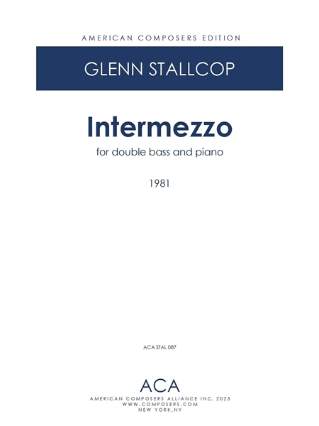 Intermezzo : For Double Bass and Piano (1981).