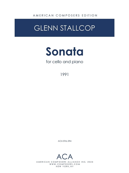 Sonata : For Cello and Piano (1991).