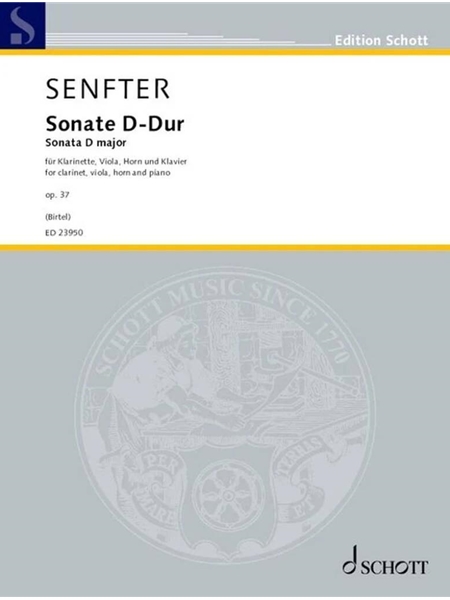 Sonate In D-Dur : Für Klarinette In B, Viola, Horn In F und Klavier, Op. 37 / Ed. Wolfgang Birtel.