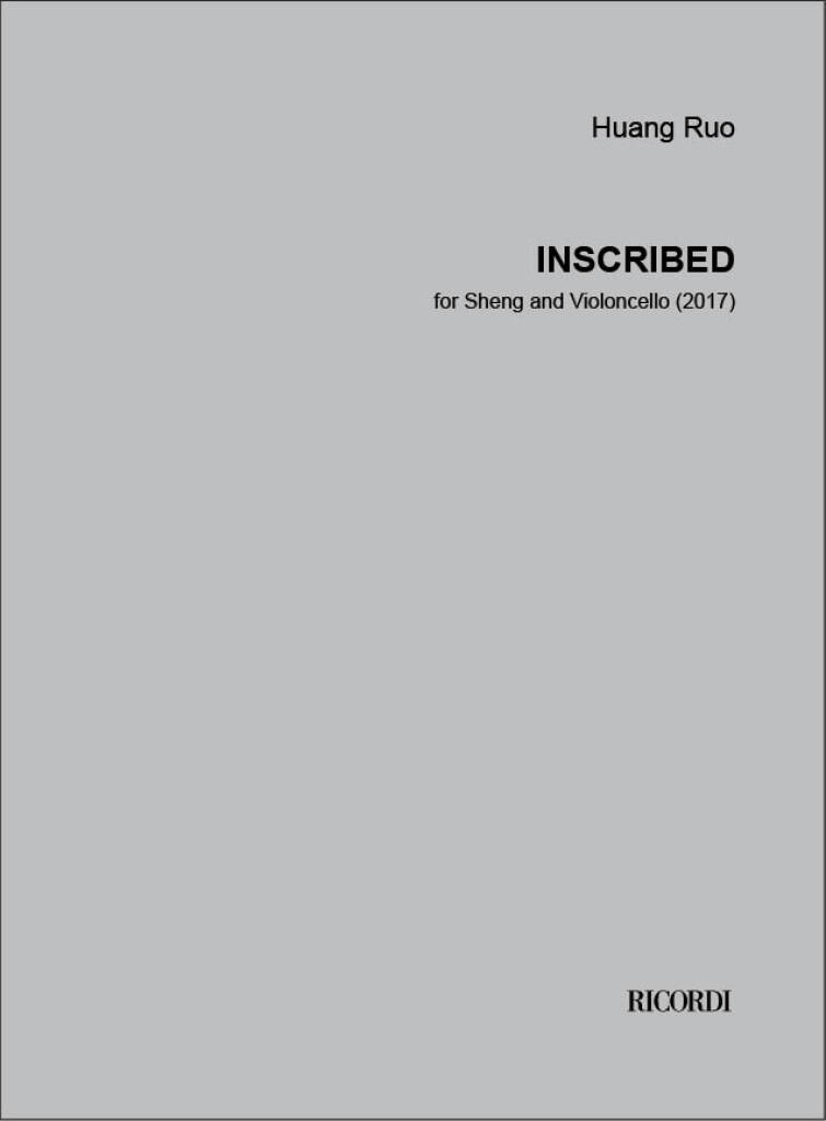 Inscribed : For Sheng and Violoncello.