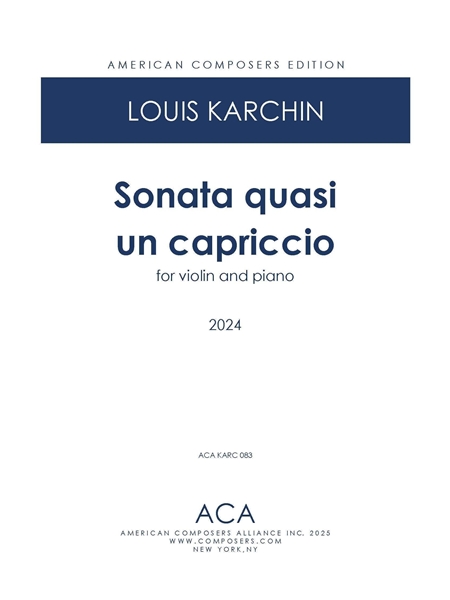 Sonata Quasi Un Capriccio : For Violin and Piano (2024).