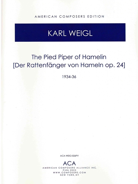 Der Rattenfänger von Hamlen = The Pied Piper of Hamelin, Op. 24 : Operetta/Children's Play (1934-36).