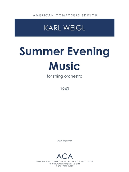 Summer Evening Music : For String Orchestra (1940).