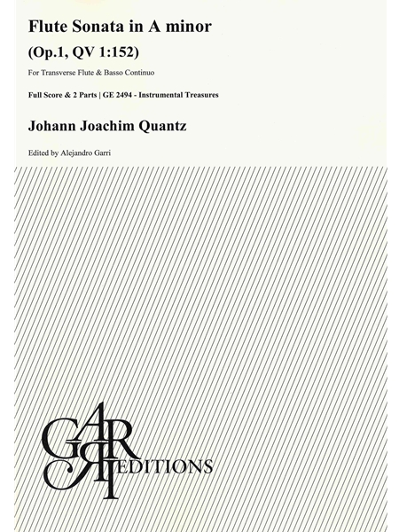 Flute Sonata In A Minor (Op.1, QV 1:152) : For Transverse Flute & Basso Continuo.