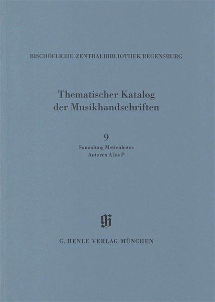 Episcopal Central Library, Regensburg, Vol. 9.