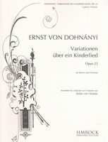 Variations On A Nursery Rhyme, Op. 25 : For Two Pianos Four Hands / Ed. S. Hodula.