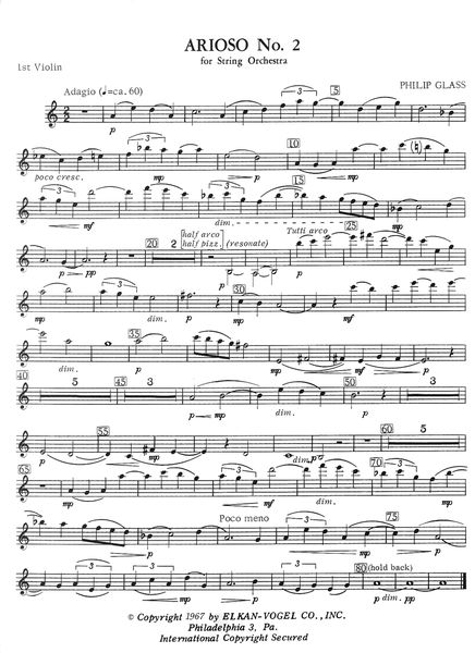 Arioso No. 2 : For String Orchestra.