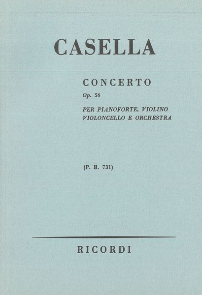 Concerto, Op. 56 : For Piano, Violin and Cello.