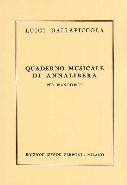Quaderno Musicale Di Annalibera : For Piano.