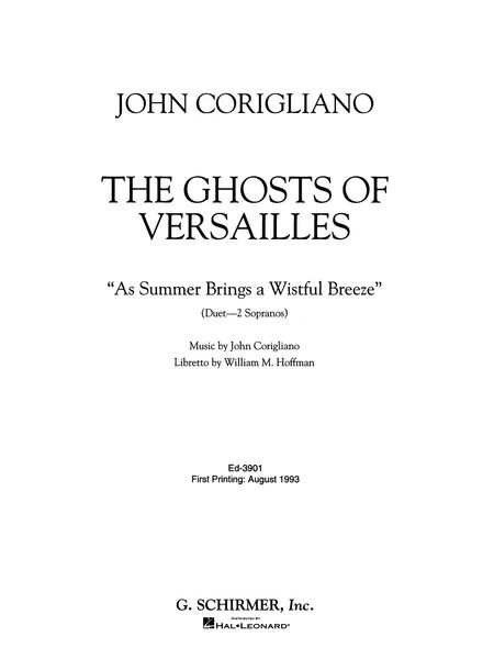 The Ghosts Of Versailles - As Summer Brings A Wistful Breeze : Duet For Two Sopranos.
