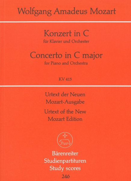 Concerto In C Major, K. 415 : For Piano & Orchestra.