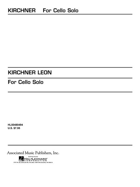 For Cello Solo (1986).