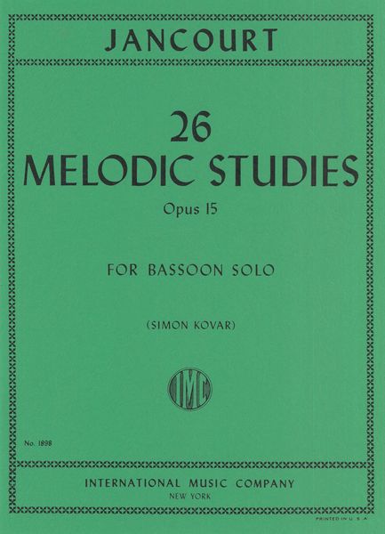 Twenty Six Melodic Studies, Op. 15 : For Bassoon.
