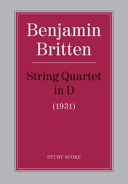 String Quartet In D Major (1931).