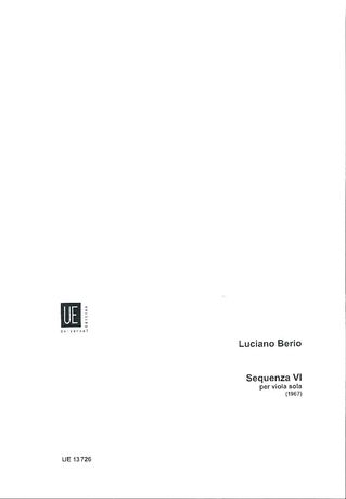 Sequenza VI : Per Viola Solo (1967) - Corrected Reissue, 1990.