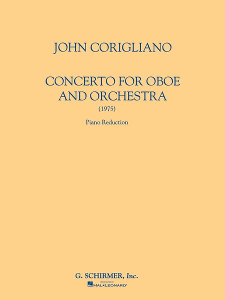 Concerto : For Oboe and Orchestra (1975) - Piano reduction.