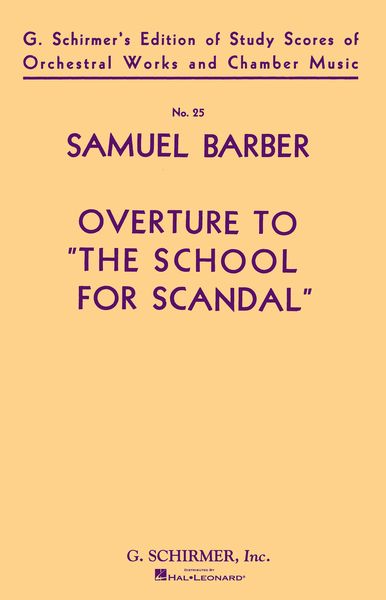Overture To The School For Scandal.
