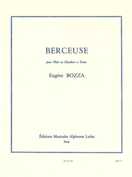 Berceuse : Pour Flute Ou Hautbois Et Piano.