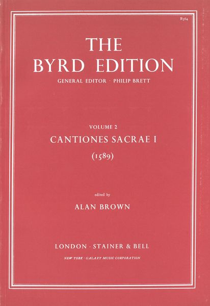 Cantiones Sacrae I (1589) / edited by Alan Brown.