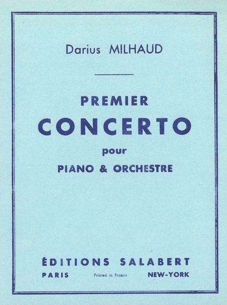 Concerto No. 1, Op. 127 : For Piano & Orchestra.